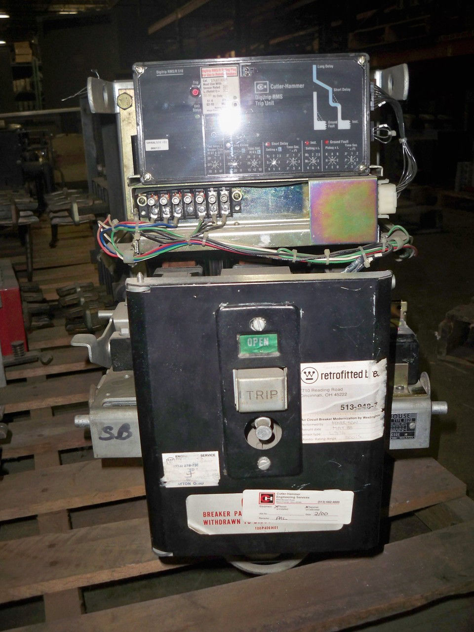 Picture of DB-25 W-HSE AIR BREAKER 600A FR/ 200-600A C.T. MO/DO DIGITRIP RMS/R510 TRIP LSIG