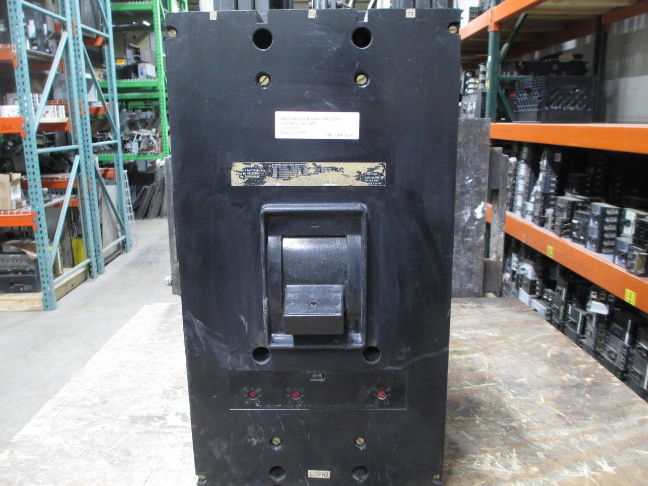 Picture of PB32500F Westinghouse Breaker 2500 Amp 600 VAC M/O F/M