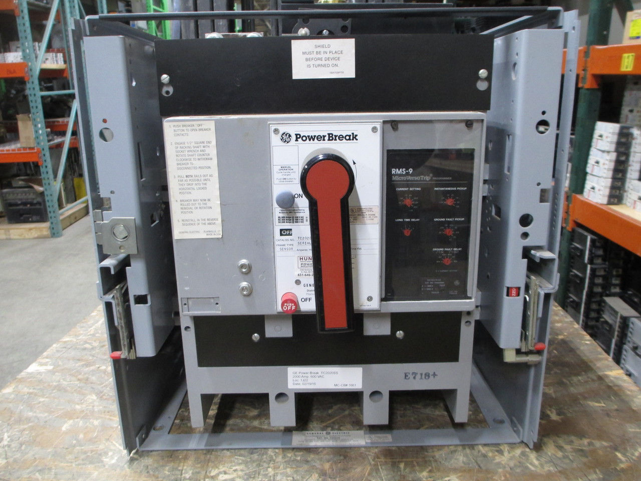 Picture of TC2020SS GE Power Break Breaker 2000 Amp 600 VAC M/O D/O