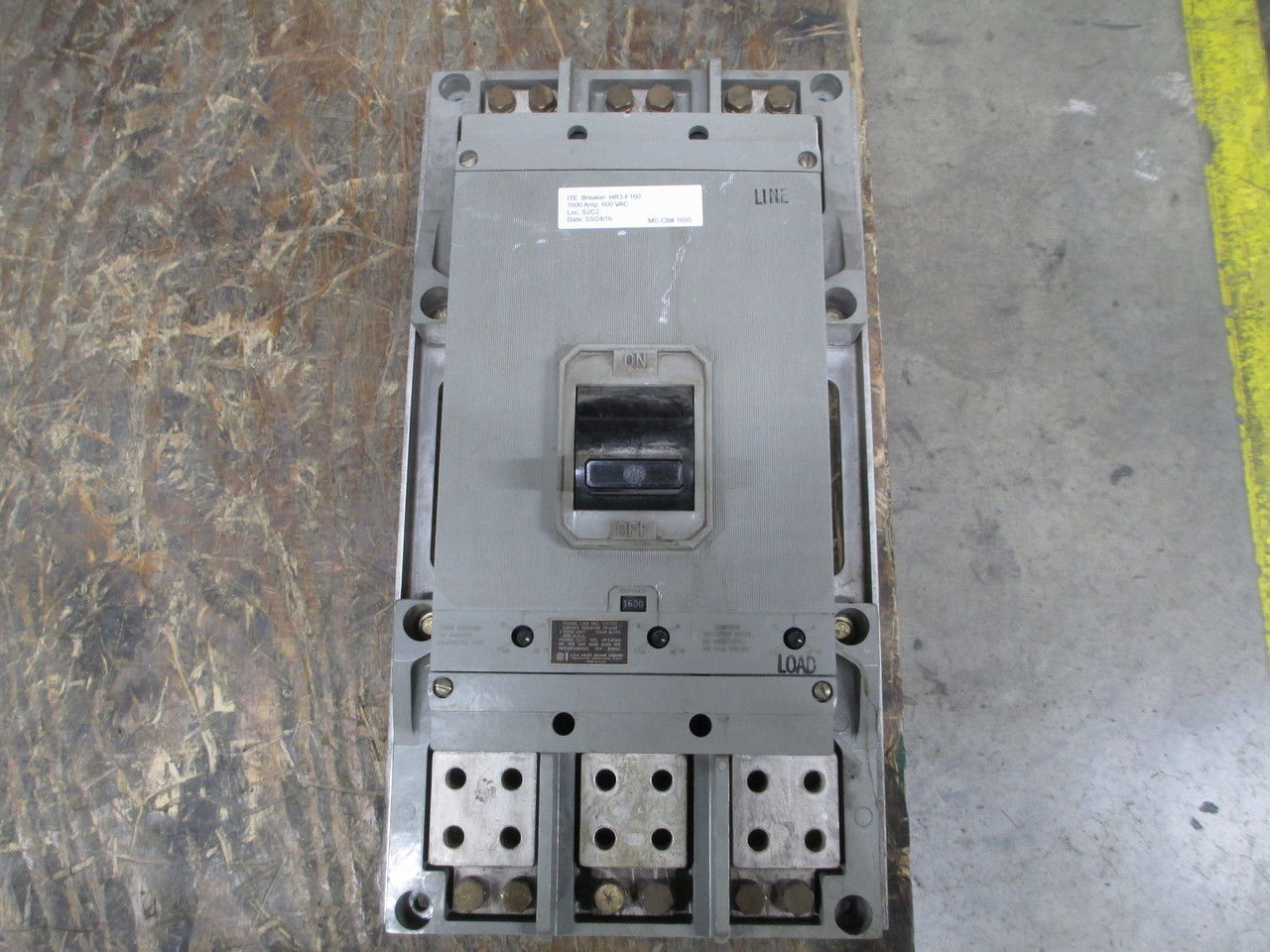 Picture of ITE HP3-F160 Circuit Breaker 1600 Amp 600 VAC M/O F/M