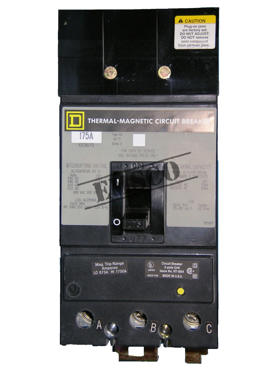 Picture of KA36175 Square D I-Line Circuit Breaker