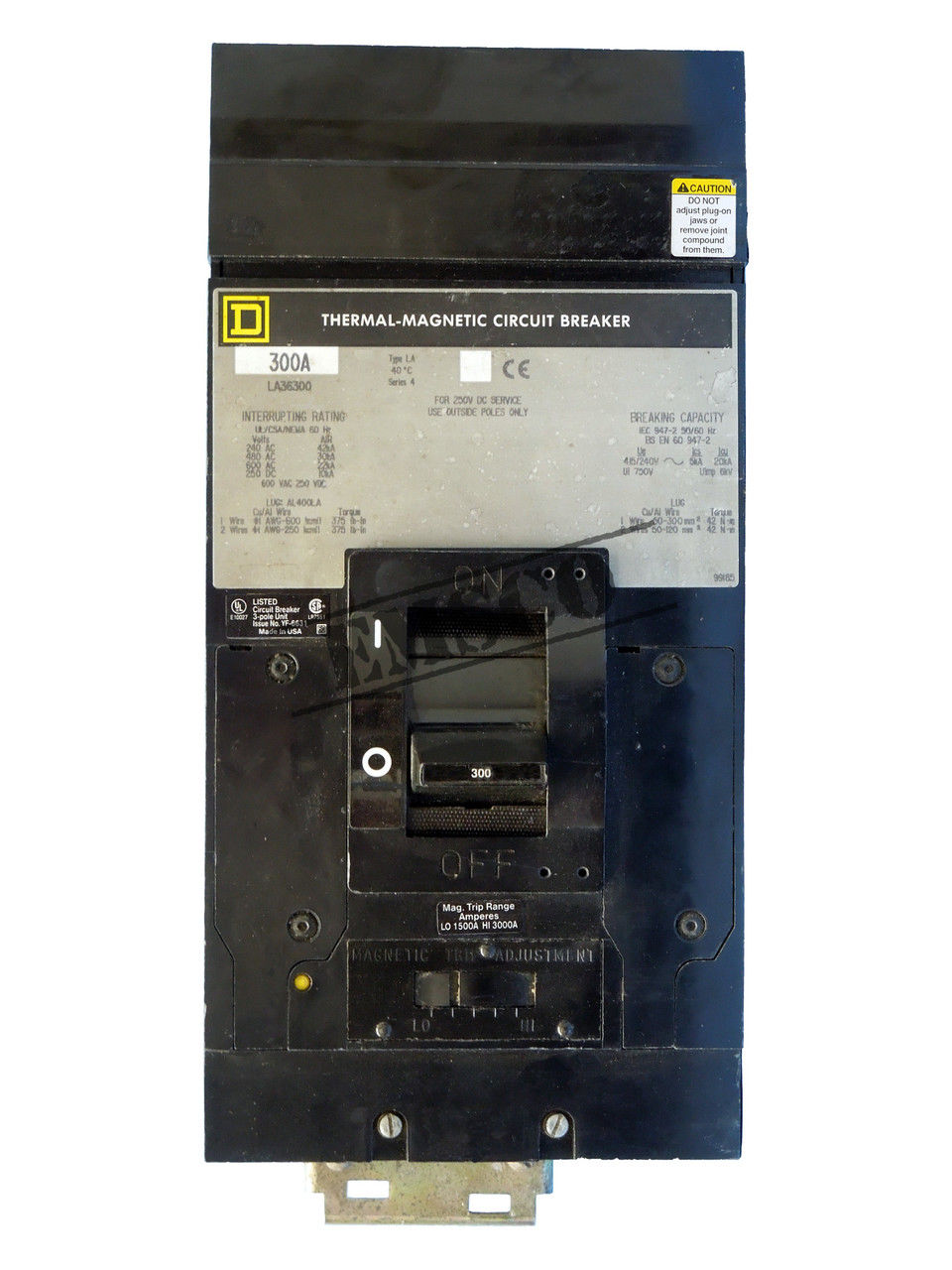 Picture of LA36300 Square D I-Line Circuit Breaker