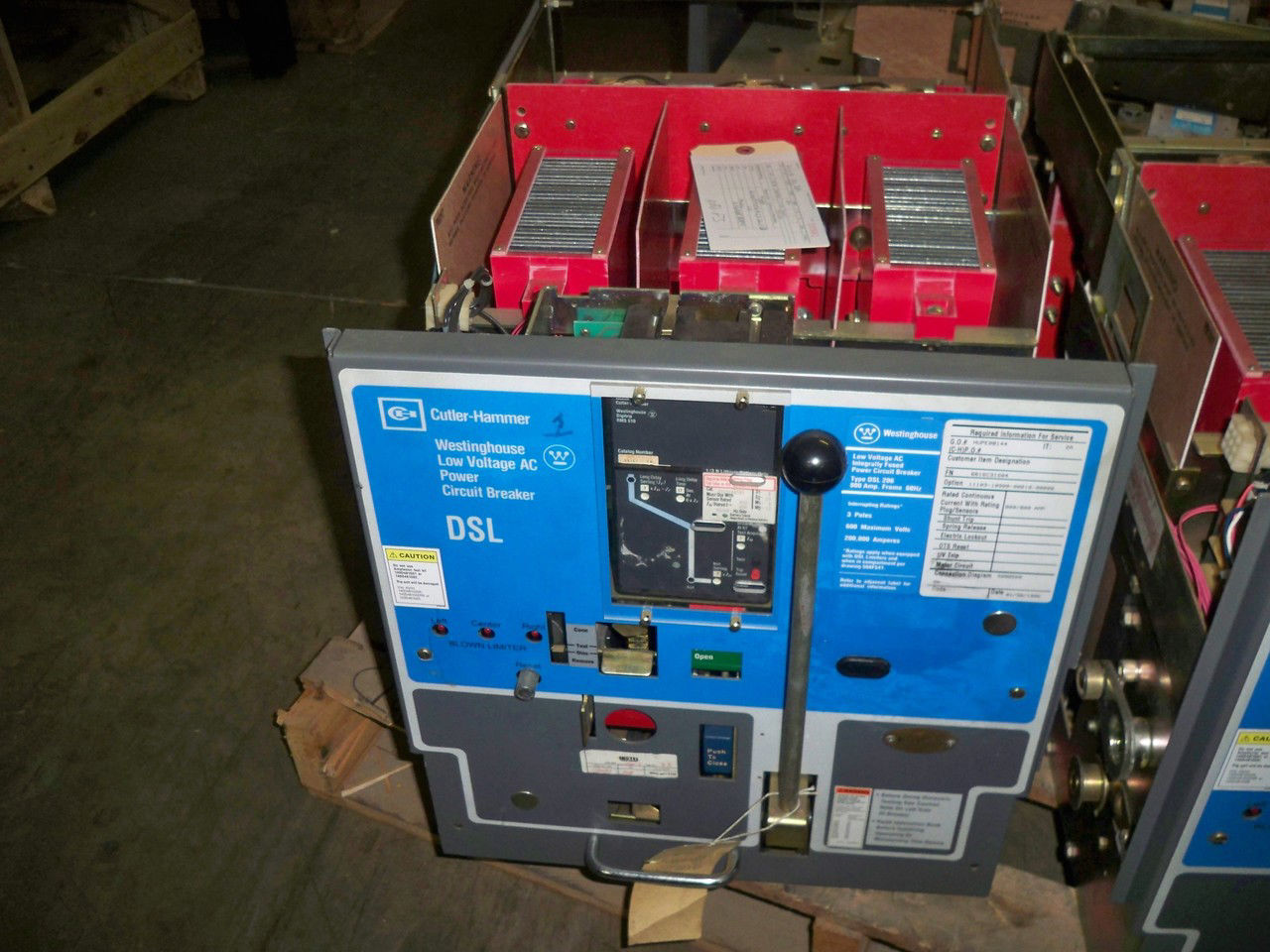 Picture of DSL-206 CH/ W-HSE 800A Frame/800A Rating Plug 600V Fused MO/DO Air Breaker LI