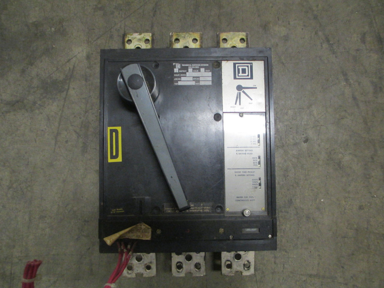 Picture of PEC1236G Square D Breaker 1200 Amp 600 VAC