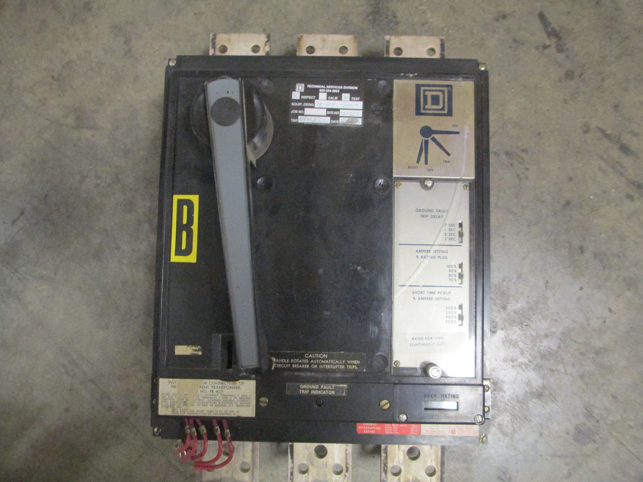 Picture of PEC1236G Square D Breaker 1200 Amp 600 VAC