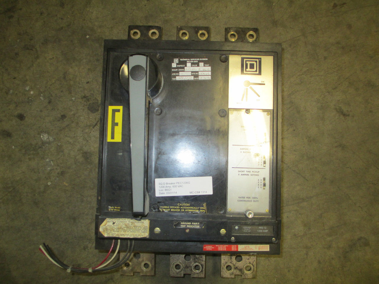 Picture of PEC1236G Square D Breaker 1200 Amp 600 VAC