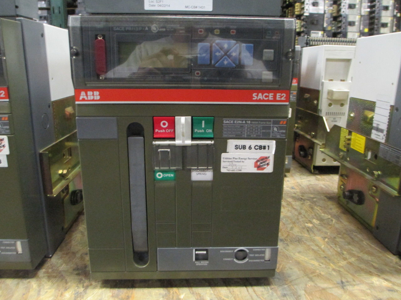 Picture of ABB SACE E2N-A16 Breaker 1600 Amp 600 VAC M/O D/O