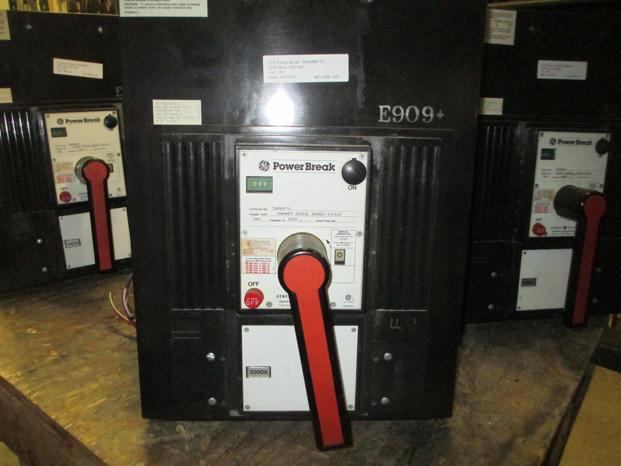 Picture of THPMMF76 GE Power Break Breaker 2500 Amp 600 Volt AC M/O F/M