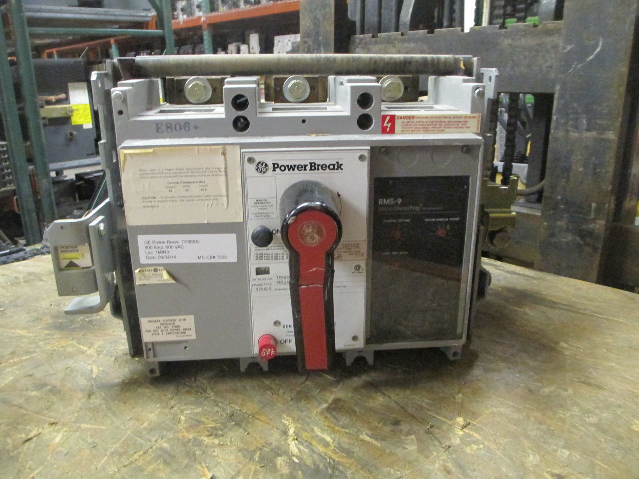 Picture of TP88SS GE Power Break Breaker 800 Amp 600 VAC M/O D/O