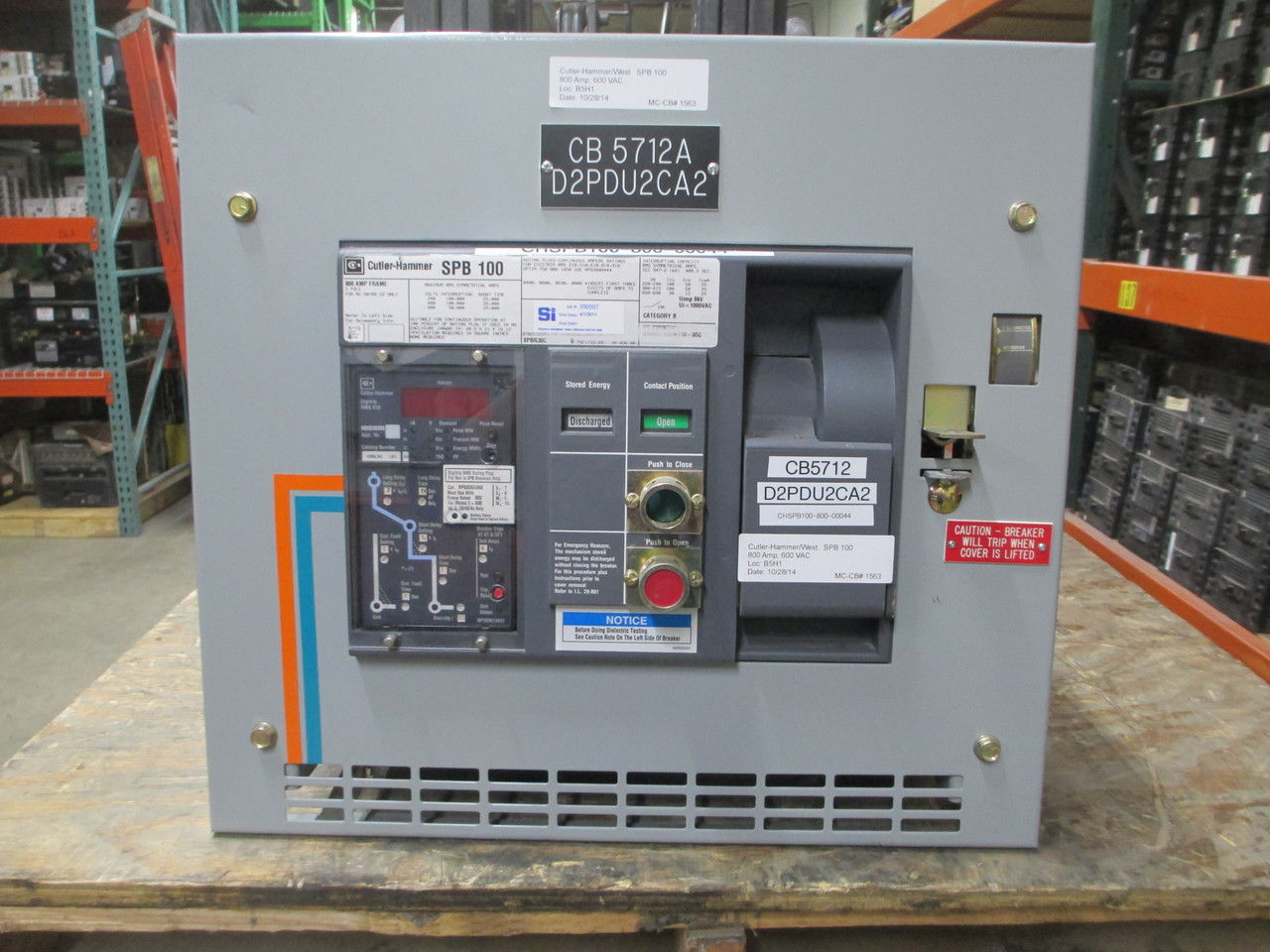 Picture of SPB100 Cutler-Hammer/Westinghouse Breaker 800 Amp 600 VAC M/O D/O