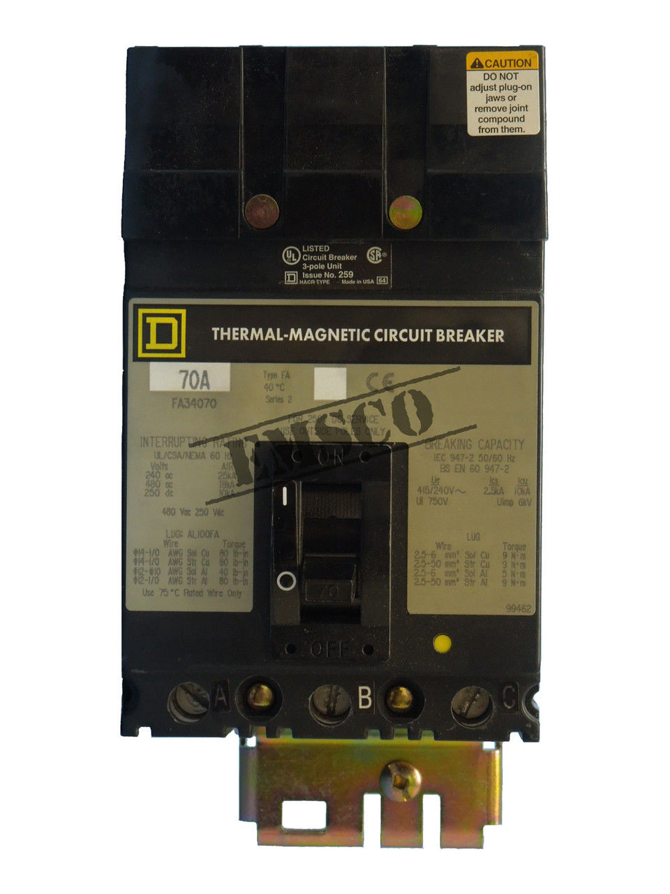 Picture of FA34070 Square D I-Line Circuit Breaker