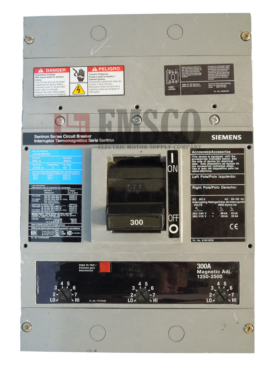 Picture of JXD63B300 ITE & Siemens Circuit Breaker