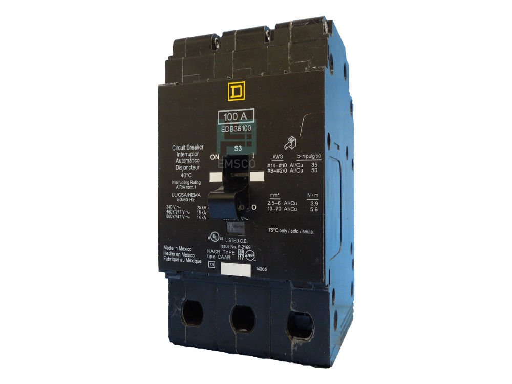 Picture of EDB34100 Square D Circuit Breaker