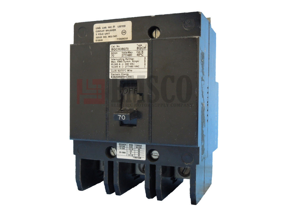 Picture of BQCH3B070 Siemens Circuit Breaker