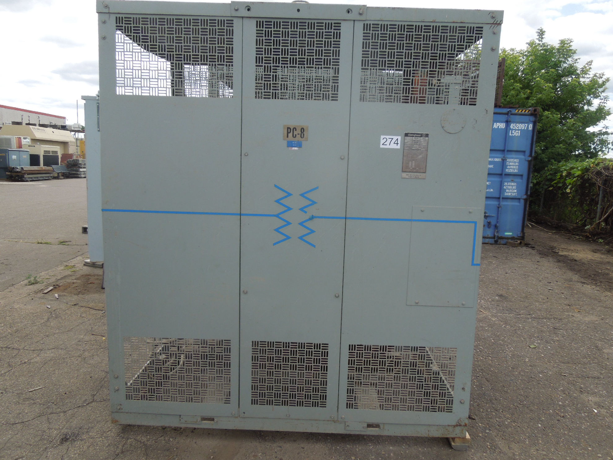 Picture of Westinghouse Medium Voltage Dry Type Transformer | 1000 KVA 4160-380Y/219 Volt | 3 Phase NEMA 1 R&G