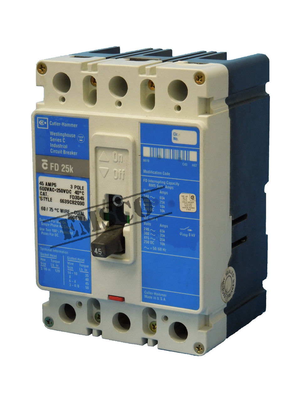 Picture of FD3045 Cutler-Hammer Circuit Breaker