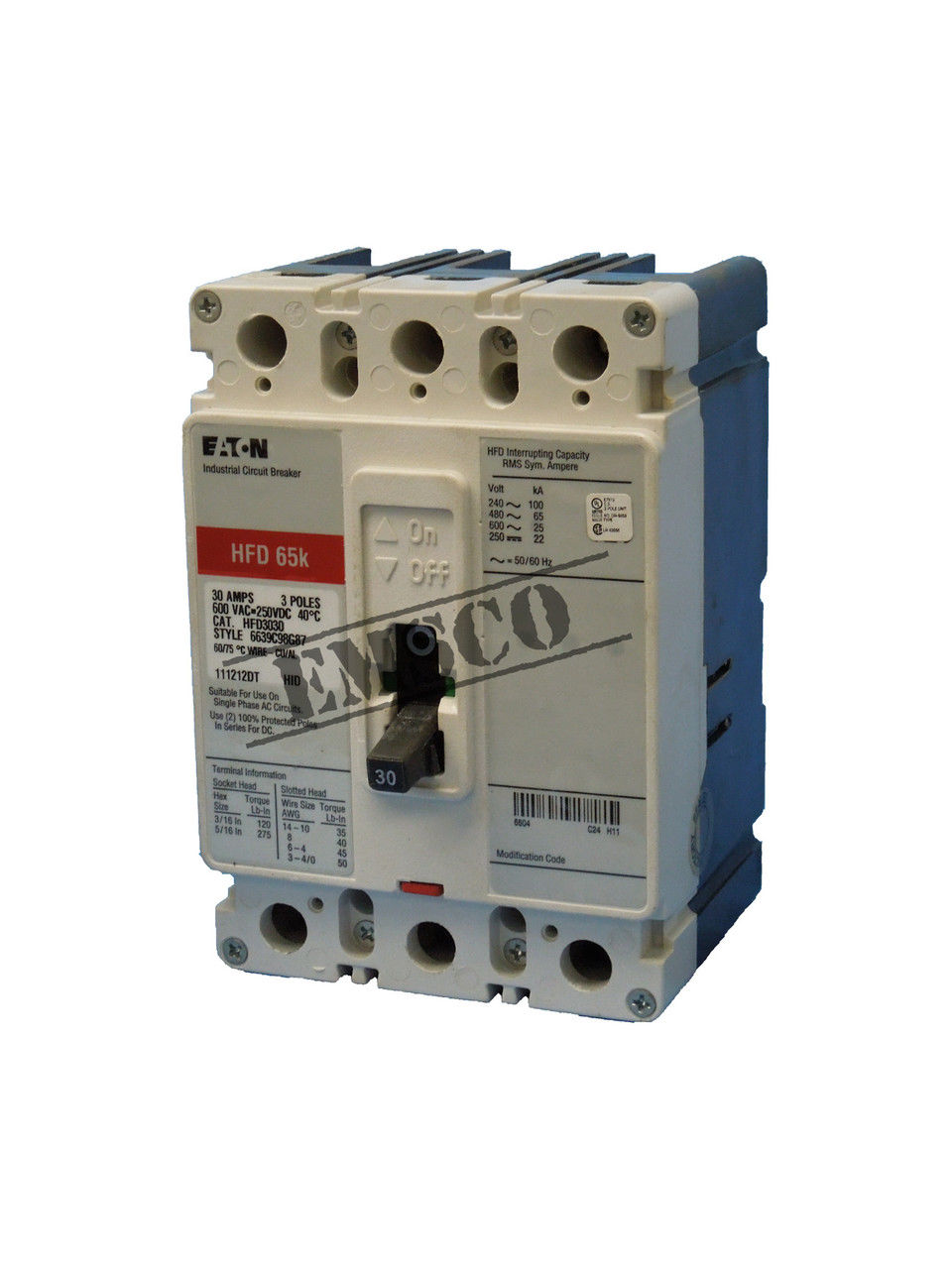 Picture of HFD3030 Cutler-Hammer Circuit Breaker