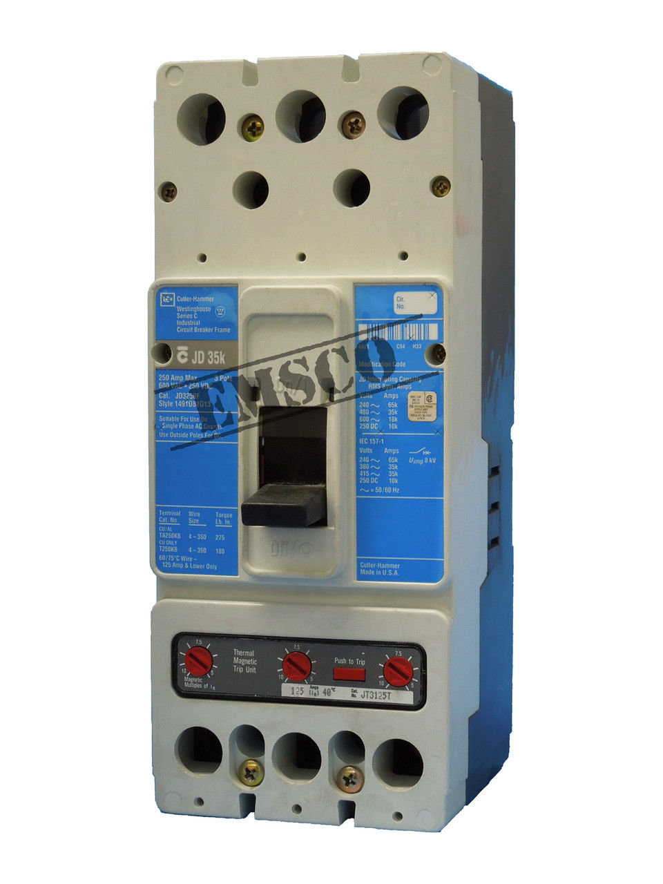 Picture of JD3125 Cutler-Hammer Circuit Breaker