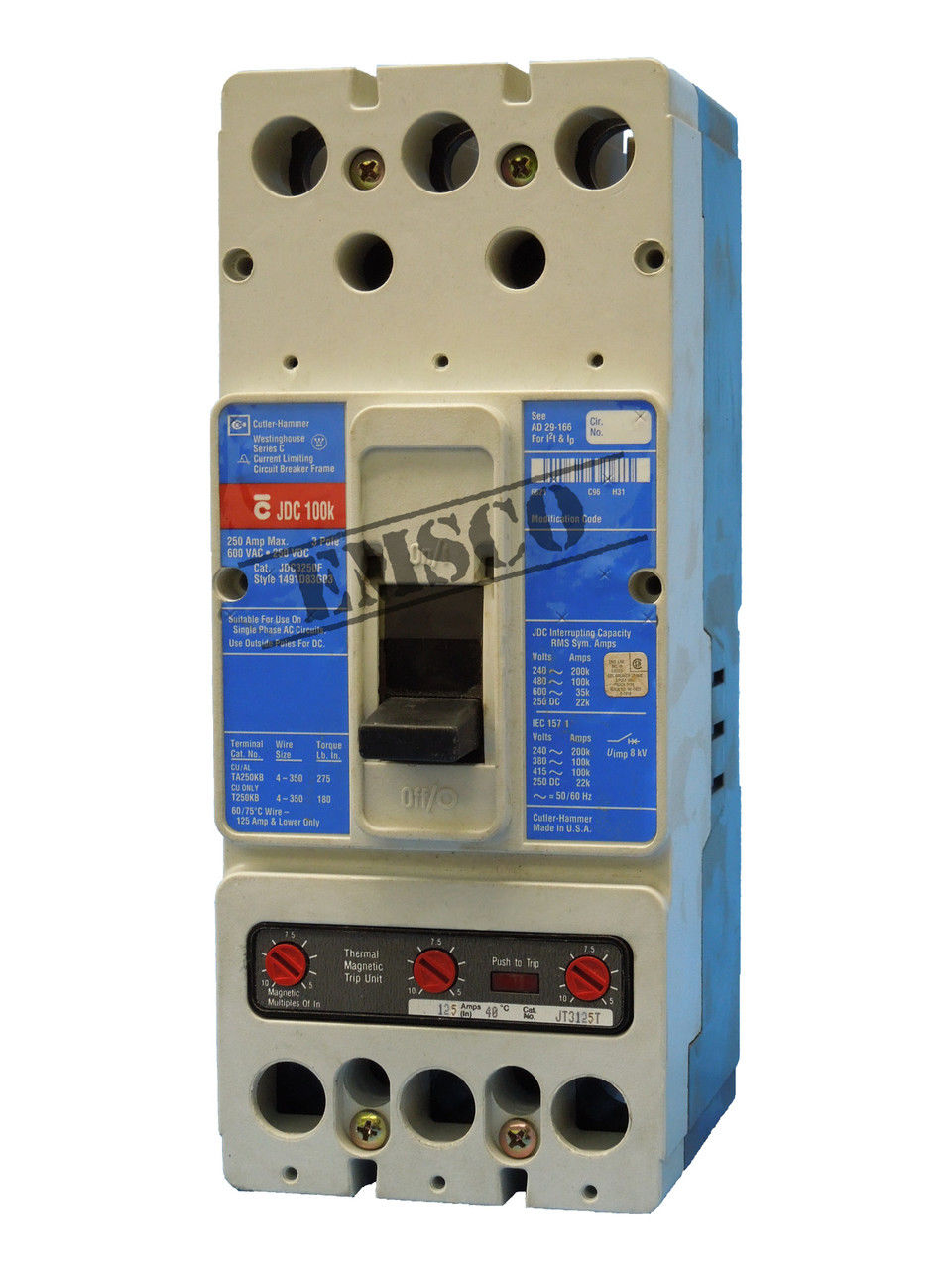 Picture of JDC3125 Cutler-Hammer Circuit Breaker