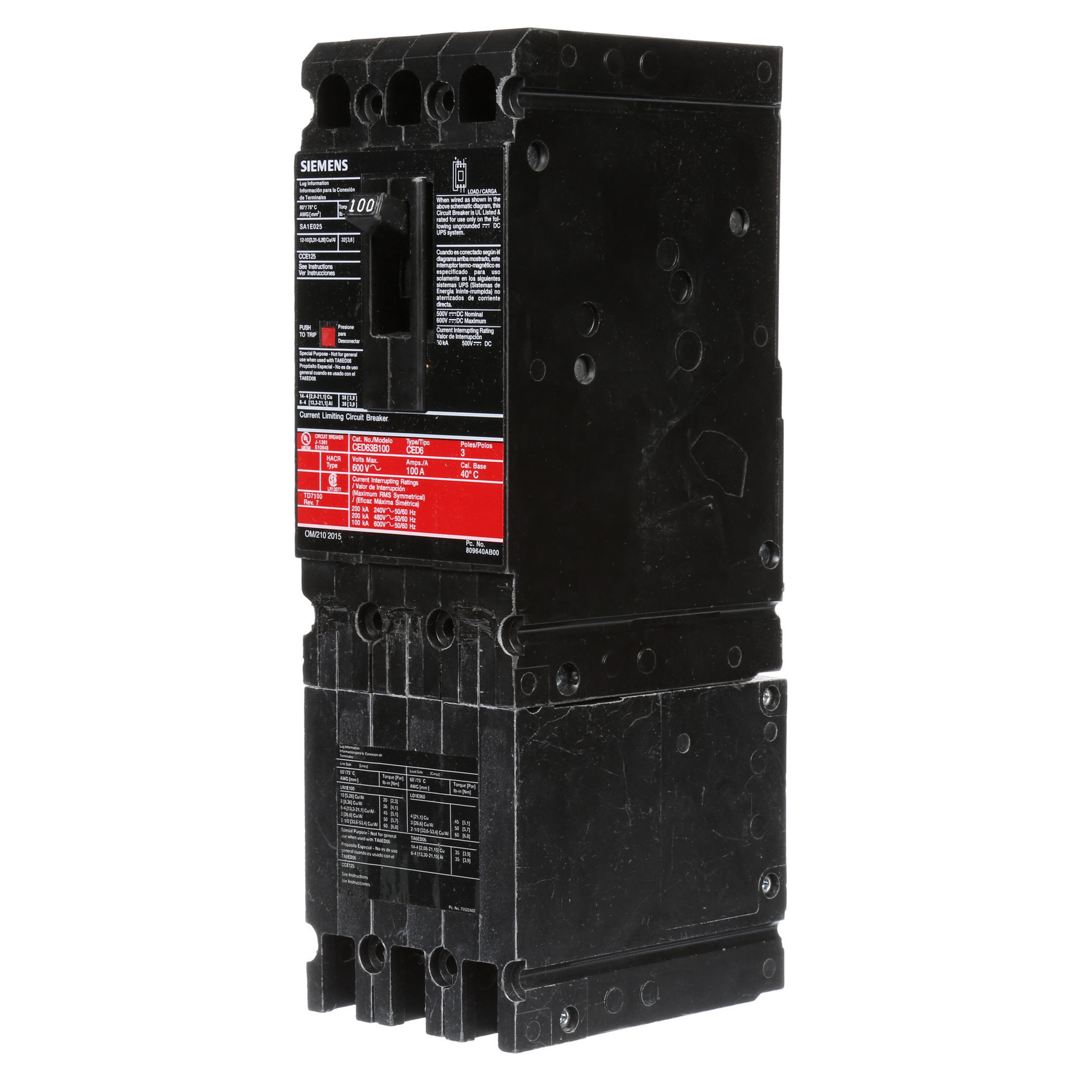 Picture of CED63B100 ITE & Siemens Circuit Breaker