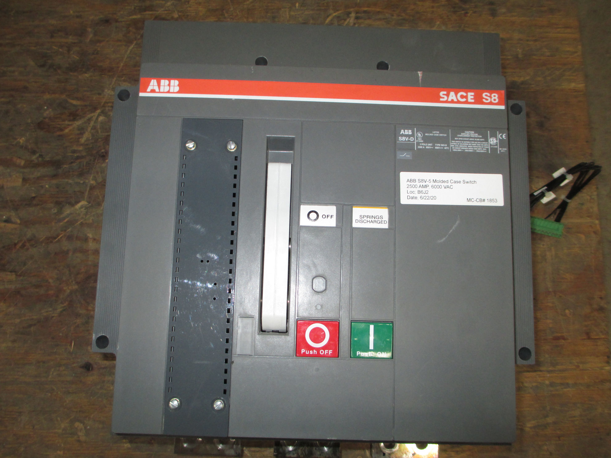 Picture of ABB S8V-D Molded Case Switch 2500 Amp 600 Volt MO/FM