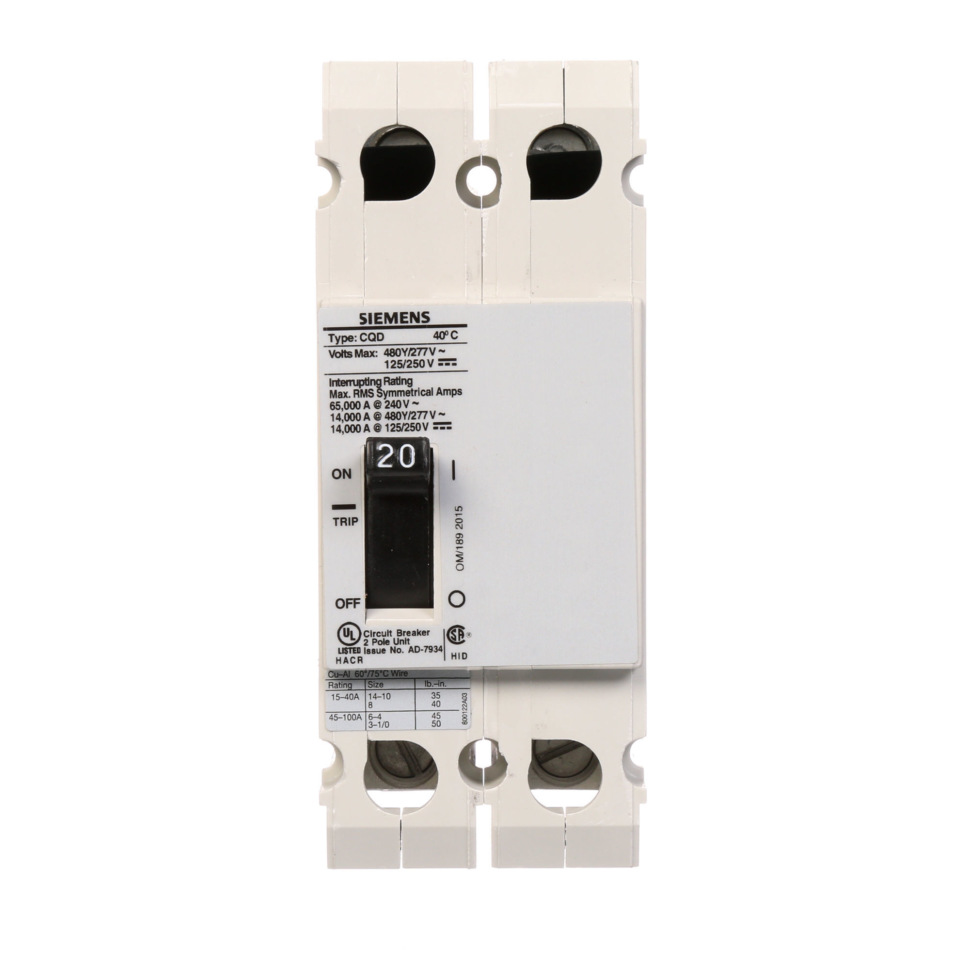 Picture of CQD220 ITE & Siemens Circuit Breaker