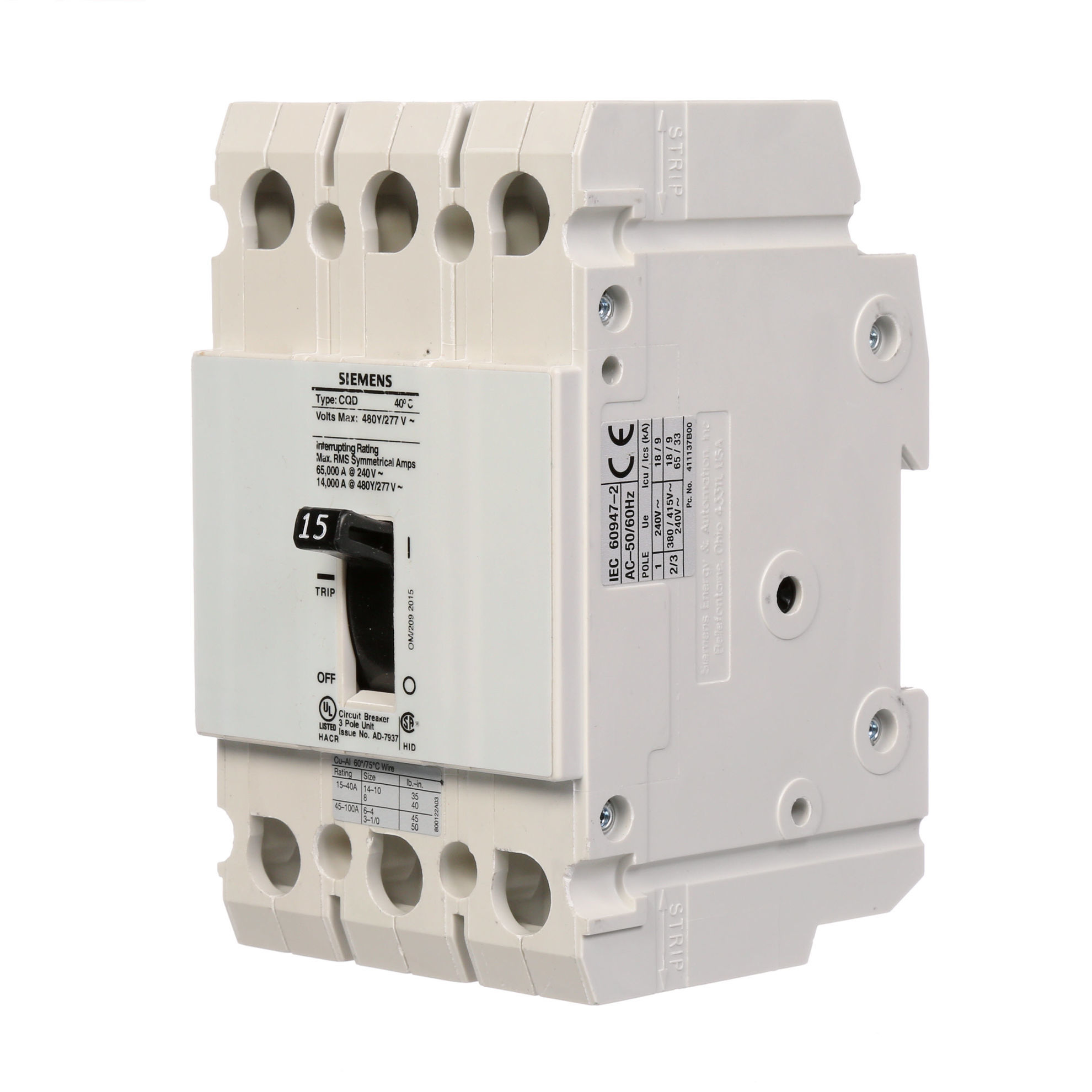 Picture of CQD315 ITE & Siemens Circuit Breaker