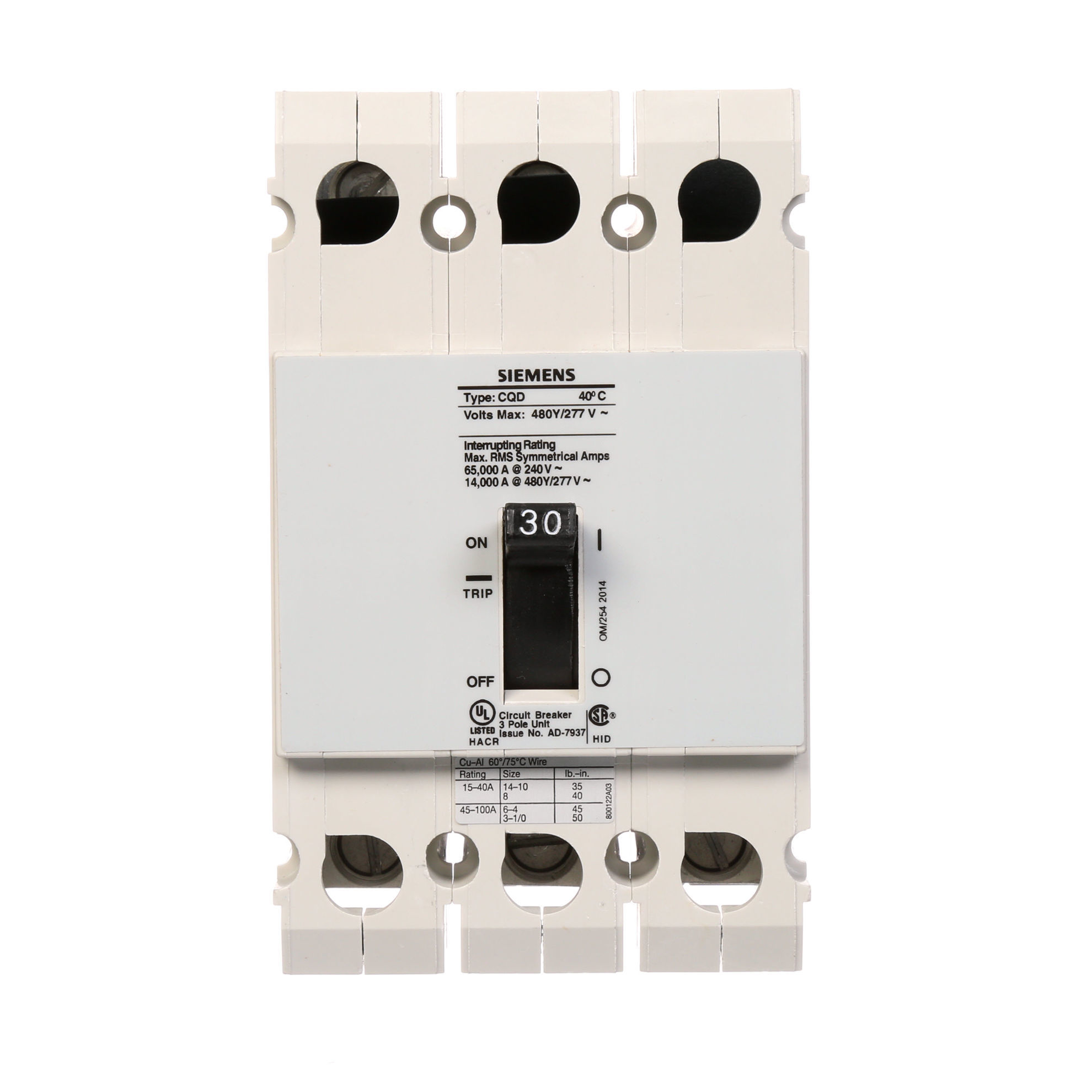 Picture of CQD330 ITE & Siemens Circuit Breaker