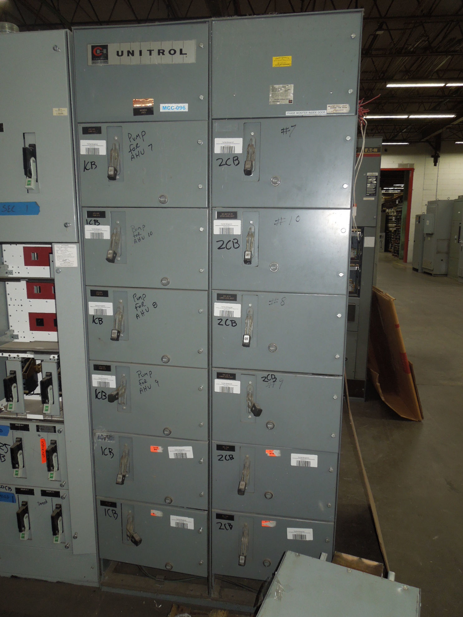 Picture of Cutler-Hammer F-10 Unitrol MCC 600 Amp MLO 480Y/277 Volt R&G