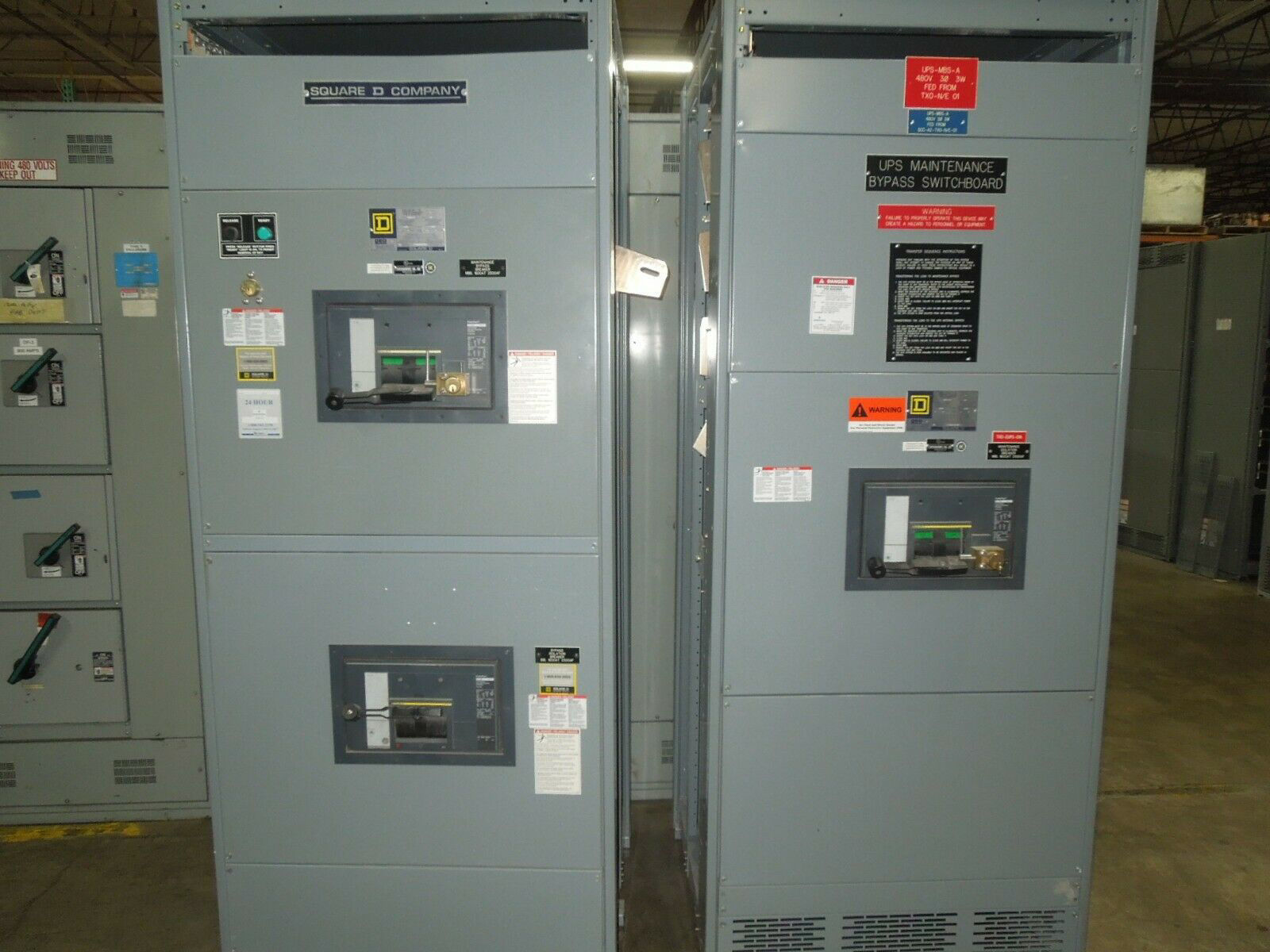 Picture of Square D QED Power Style Switchboard 1600A 3P 480Y/277V w/ 3 RJF36160JK Breakers M/O F/M R&G