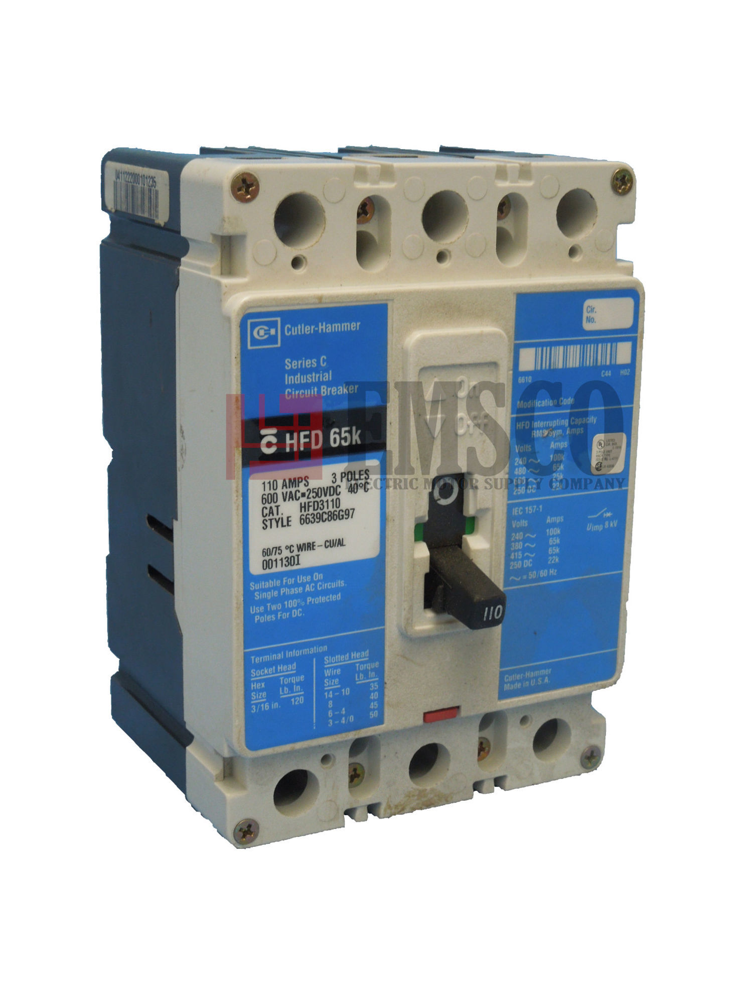 Picture of HFD3060 Cutler-Hammer Circuit Breaker