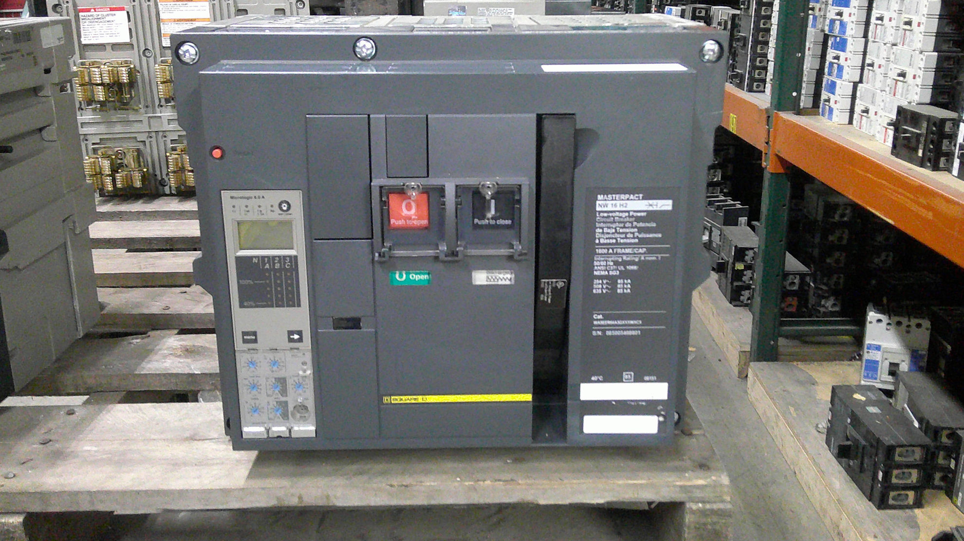 Picture of Square D MasterPact NW16H2 Circuit Breaker 1600 Amp 600 Volt AC M/O D/O