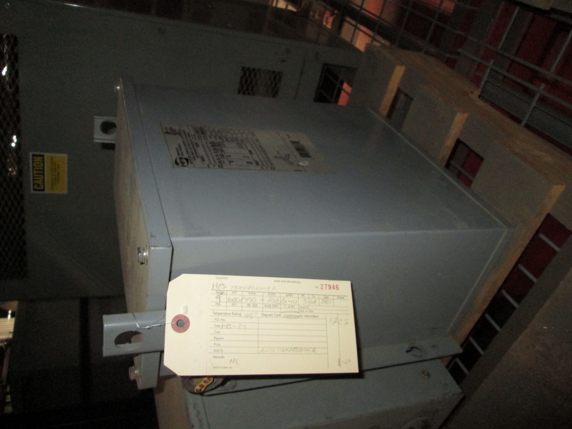 Picture of Hammond 9 KVA 600/480-208/240V 3 Phase Dry Type Auto Transformer R&G