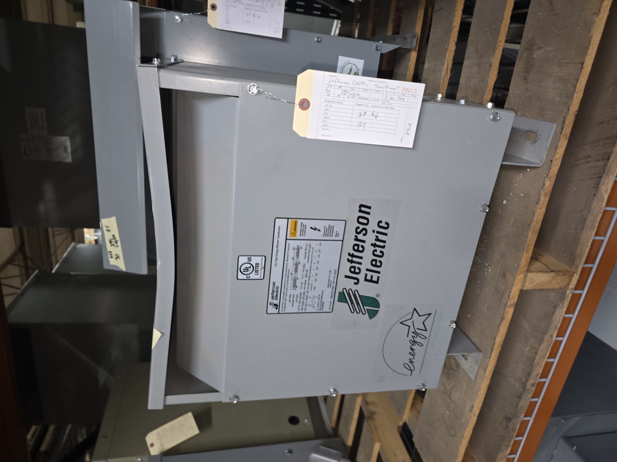 Picture of Jefferson Electric Low Voltage Dry Type Transformer | 30 KVA 240-208Y/120 Volt | 3 Phase NEMA 1 R&G